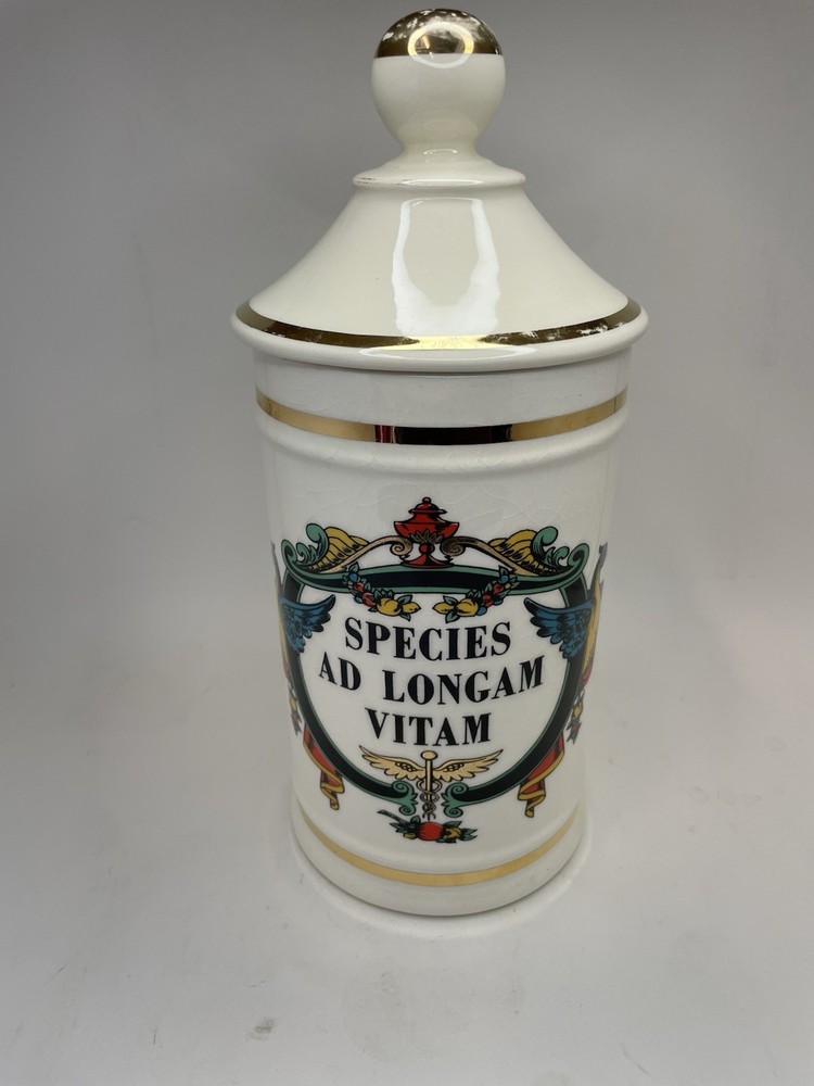 MCM Jeanna Robinette “Species Ad Longham Vitam“ 16thCent. Replica Apothecary Jar