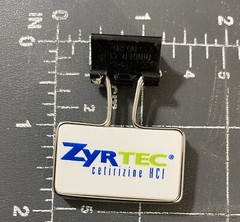 Zyrtec Brand Logo Pharmaceutical Advertising Binder Clip Sales Promotional Item