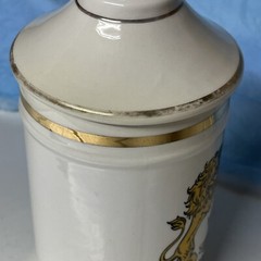 Radix Verat Vir Pharmacy Jar Multicolor Detail Ceramic Apothecary Canister Lid