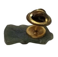Vintage Jade Pin Pharmacists Pharmacy Mortar And Pestle Lapel Hat Tie Pin
