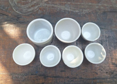 Ceramic laboratory crucible, Miniature medical cup, Mini scientist porcelain cup