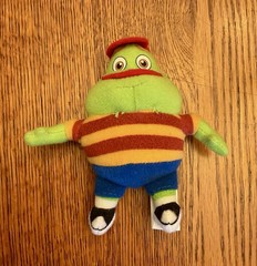 Mucinex Mr Mucus Mini Melts Green 4” Toy Pharma Drug Rep Promo Ad