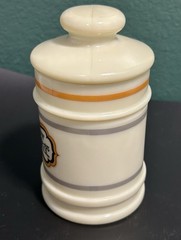 Darvon Compound – 65 Custard Glass Apothecary Jar Great Graphics Vintage Pharma