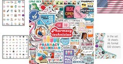 100 Funny Pharmacist Waterproof Stickers – Perfect for Laptops & Water Bottles