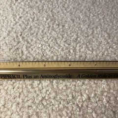 Vintage 1986 Pipracil 12” Metal 3 Sided Ruler Drug Rep. Advertising Medical