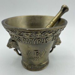 VTG Mortar & Pestle Lot of 5 Decorative Brass Apothecary Pharmacy Pill Grinder