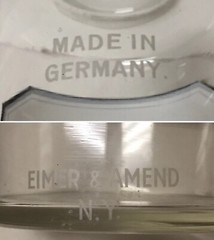 VTG APOTHECARY DRUGSTORE LABEL GLASS BOTTLE JAR GERMANY SUCROSE EIMER AMEND N.Y.