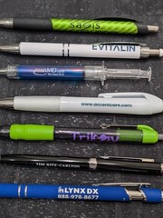Lot of 14 Drug Rep Medical Industry Pens, Good Condition