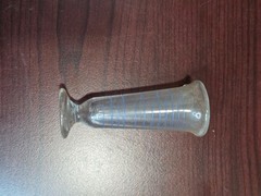 Vintage Graduate Beaker Glass Footed Graduated Laboratory Chemistry 10 ML