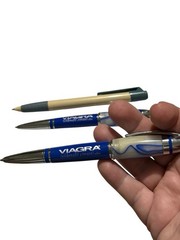 VTG Viagra Promo Ballpoint Pens Lot Of 3 Pharmaceutical Rep Advertising 2 Work