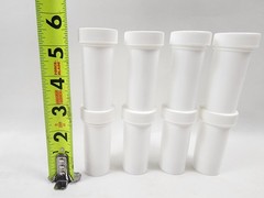 1 Oz White Plastic Ointment Container Jars With White Screw On Caps Lot Of 8