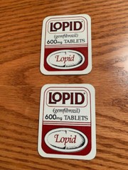 Drug Rep 2 vintage Lopid magnets. Pharmaceutical