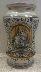 Italian Maiolica Pottery Albarello Pharmacy Drug Jar
