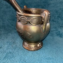 Vtg Heavy Brass Schering 5” Mortar & Pestle Coricidin Pharmacy Fraternities #OO