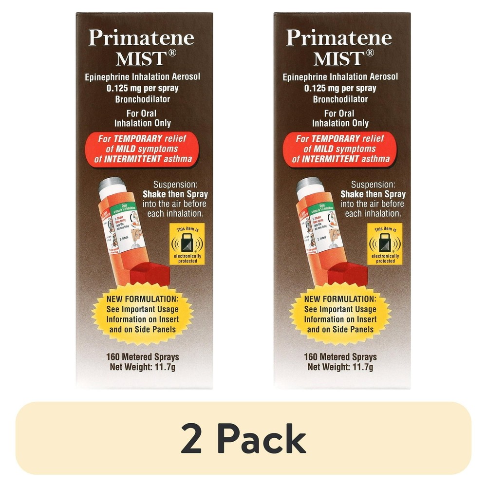 (2 pack) Epinephrine Oral Inhalation Aerosol