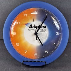 Aciphex Rabeprazole Sodium Advertising Wall Clock Blue Orange Pharma Promo￼