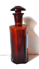 SIRUPUS MENTAE PIPERITAE Vintage Glass Apothecary Pharmacy Brown Bottle 250ml