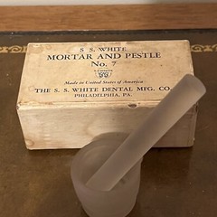 Vintage S.S. White Dental Mortar And Pestle No. 7