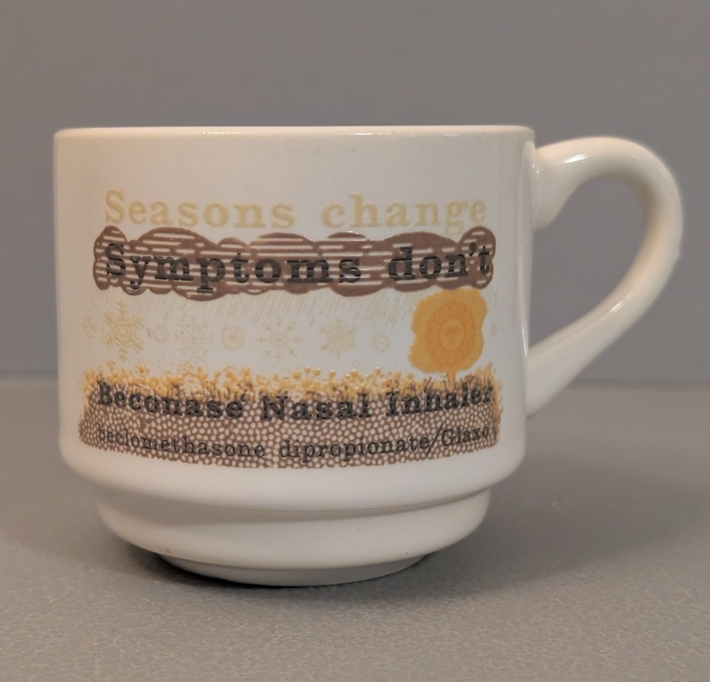 Beconase Nasal Glaxo Pharmaceutical Ad Coffee Mug – Seasons Change Promo Swag