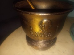 Vintage Brass Dr. John Morgan 1735-89 Apothecary Collectible Mortar And Pestle