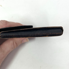 EMPTY Antique Leather Physician’s Folding Wallet Case – Vintage Medical Field