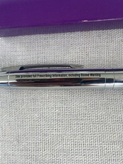 ZYPREXA Pharmaceutical DRUG REP METAL POINT PEN Heavy New In box Black Ink