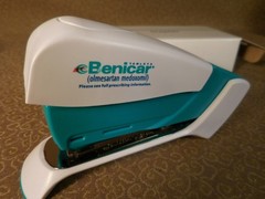 Benicar Pharmaceutical Drug Rep Advertising Stapler Paper Pro new in Box
