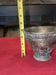 Schering 131-201 A.D. Pharmacists RX Brass Mortar Pestel, Bowl, Claudius Galen