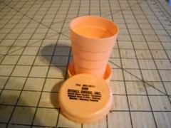 Orr Rexall Drugs, Inc. Pink Plastic Collapsing Travel Cup