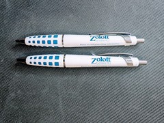Zoloft Pharmaceutical Promo Metal Pen Blue & White Collectible Tested Works