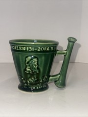 Vintage McCoy Schering Coricidin Pharmacy RX Green Ceramic Apothecary Mortar Mug