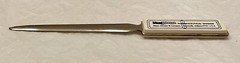VTG 1980’s MEAD JOHNSON QUIBRON-T SR 7″ METAL LETTER OPENER PHARMA REP LOGO