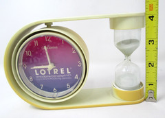 Drug Rep Clock Advertising Pharmaceutical Promo LOTREL Hourglass Battery Op