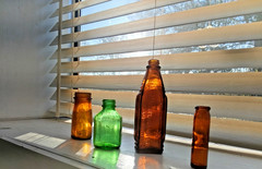 VINTAGE PHARMACY & GENERAL STORE BOTTLE COLLECTION(4 PCS) Lot of 4 Antique Medi