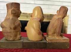 3 Vtg Maya Mochica Medicine Man Schering Pottery Pharma Cream Ad