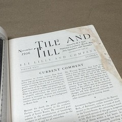 Tile And Till Magazine Eli Lilly And Company November 1936 Indianapolis Indiana