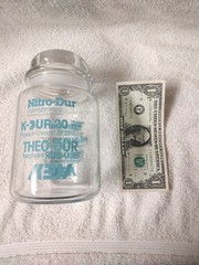 Nitro Dur Pharmaceutical Jar Empty Collectable Apothecary Jar (Empty) No Flaws!!