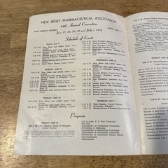 84th Annual New Jersey Pharmaceutical Association 1954 Program
