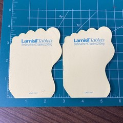 VTG Foot Shaped LAMISIL Tablets Post-it Pads Pharmaceutical Drug RX Rep Used