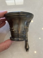 Mortar and Pestle, Metal Small America’s Bicentennial 76 Rx Apothecary Pharmacy