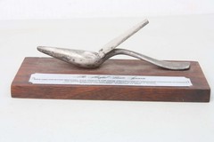 1960’s AWFUL TASTE SPOON Used for Bitter Medicines, on Wood Made in Spain