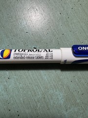 TOPROL-XR PENS: Blue & White, Plastic, Pharmaceutical Promo NEW Lot of 4