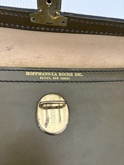 Hoffman La Roche Vintage Leather Document Bag Homa Nutley NJ Pharmaceutical Rep