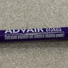 (2) Advair Diskus Pharmaceutical Drug Rep Promo Advertising Pen Works