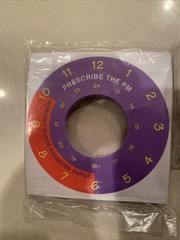 Vintage Verelan Pharmaceutical Purple Acrylic Drug Rep Promo Desk Clock NEW