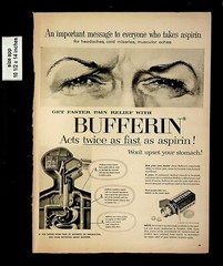 1955 Bufferin Aspirin Antacid Analgesic Vintage Print Ads 9463