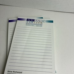 Lot Of 2 Vintage ADDERALL Note Pads Drug Rep Swag Pharmaceutical -Shire