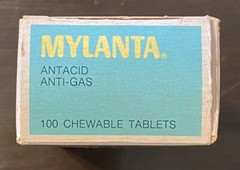 Vintage 1970’s Mylanta Antacid Chewable Tablets – Box Only