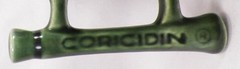 McCoy Cosmas & Damien Mug Mortar & Pestle Green Pottery Advertising Schering