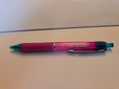 Prevacid-Pink/Green Plastic Pen-Pharmaceutical Drug Rep Collectible Pen